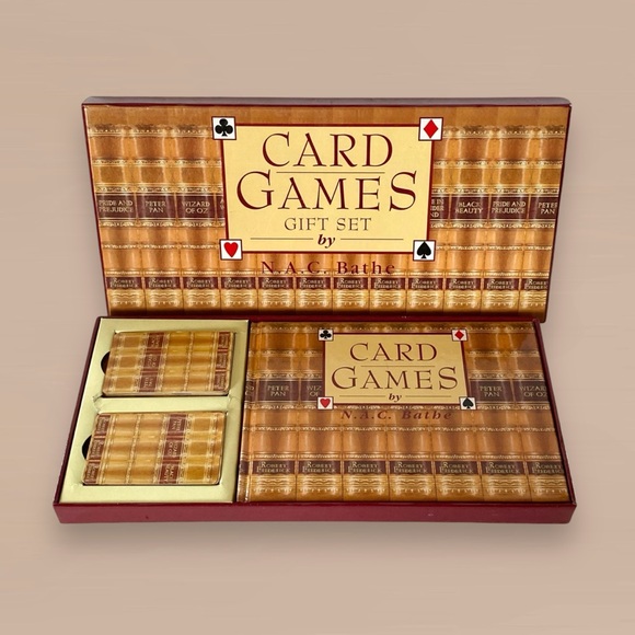 Card Games Gift Set by NAC Bathe 2 Decks Playing Cards & Card Game Book - Picture 2 of 8